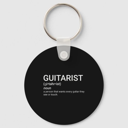 Geschenk für Gitarrenspieler Gitarrist Definition Schlüsselanhänger (Vorderseite)