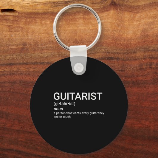 Geschenk für Gitarrenspieler Gitarrist Definition  Schlüsselanhänger (Vorderseite)