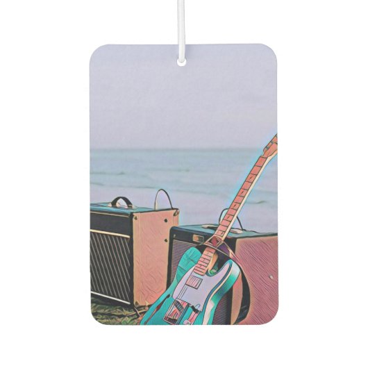 Geschenk für Gitarrist Autolufterfrischer (Vorderseite)