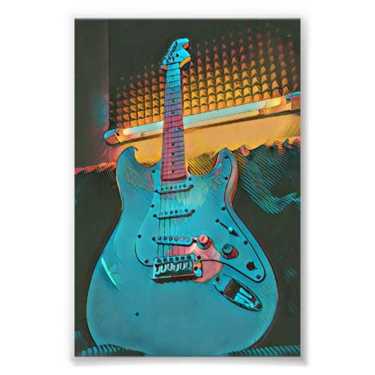 Geschenk für Gitarrist Fotodruck (Vorne)