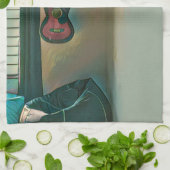 Geschenk für Gitarrist Geschirrtuch (Gefaltet)
