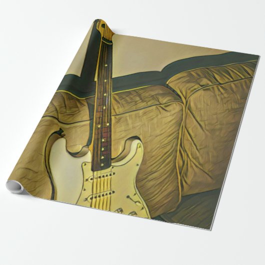 Geschenk für Gitarrist-Gitarrist Geschenkpapier (Ungerollt)