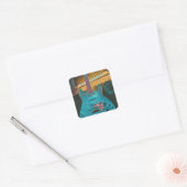 Geschenk für Gitarrist Quadratischer Aufkleber (Umschlag)