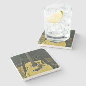 Geschenk für Gitarrist Steinuntersetzer (Seitenansicht)