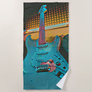 Geschenk für Gitarrist Strandtuch