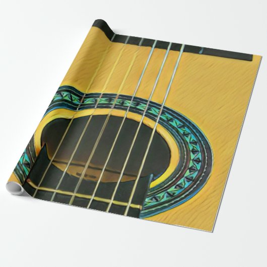 Geschenk für Gitarrist und Freund Geschenkpapier (Ungerollt)