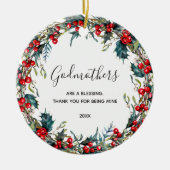 Geschenk für Godparent Vorschlag von Godchild Keramik Ornament (Vorne)