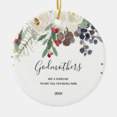 Geschenk für Godparent Vorschlag von Godchild Keramik Ornament (Vorne)