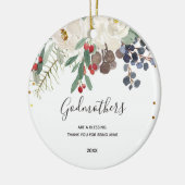 Geschenk für Godparent Vorschlag von Godchild Keramik Ornament (Links)