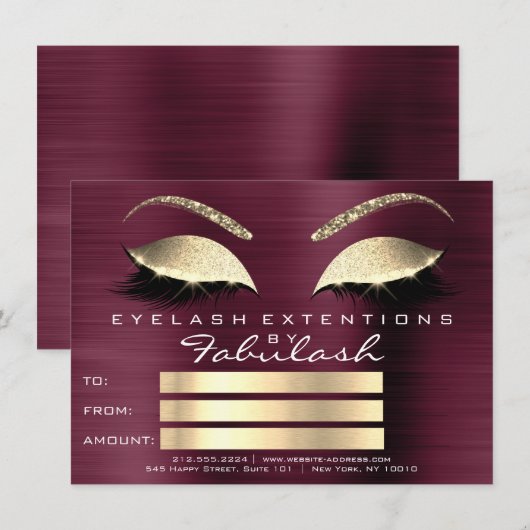 Geschenk für Golden Lashes Makeup (Vorne/Hinten)