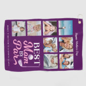 Geschenk für Golf-Mama | Beste Mama nach Par-FotoC Golfhandtuch (Horizontal)