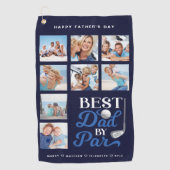 Geschenk für Golf Vater | Bester Vater nach Par Fo Golfhandtuch (Vorderseite)