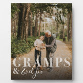 Geschenk für Gramps & Grandchild Foto Keepake Fotoplatte (Vorderseite)