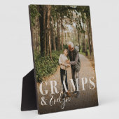 Geschenk für Gramps & Grandchild Foto Keepake Fotoplatte (Seite)