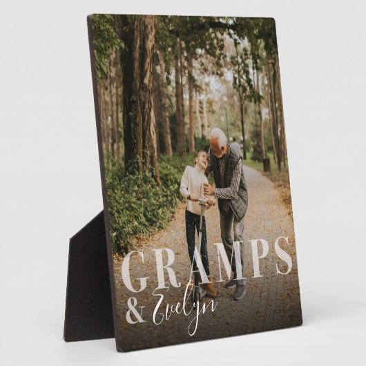 Geschenk für Gramps & Grandchild Foto Keepake Fotoplatte (Seite)