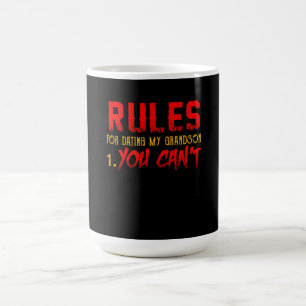 Geschenk für Grandson Regel für meinen Enkel Ver Kaffeetasse