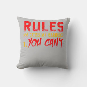 Geschenk für Grandson Regel für meinen Enkel Ver Kissen