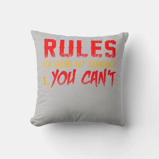 Geschenk für Grandson | Regel für meinen Enkel Ver Kissen