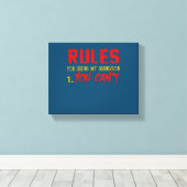 Geschenk für Grandson | Regel für meinen Enkel Ver Leinwanddruck (Insitu (Holzboden))