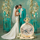 Geschenk für Groom Gold Pocket Watch Pearl Coast E Armbanduhr