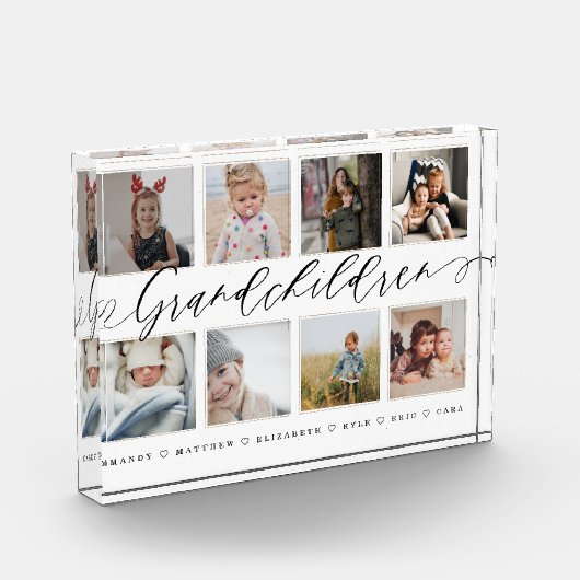 Geschenk für Großeltern Großkinder FotoCollage Fotoblock (Links)