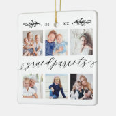 Geschenk für Großeltern Großkinder FotoCollage Keramikornament (Links)