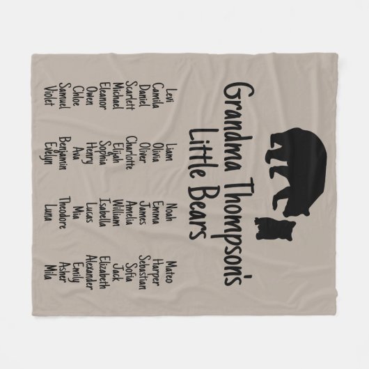 Geschenk für Großmutter-Bären Fleecedecke (Vorderseite (Horizontal))
