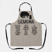 Geschenk für Großmutter-Bären Schürze (Vorderseite)