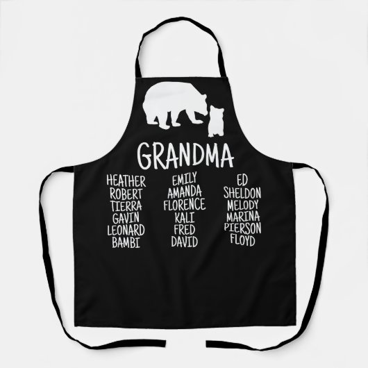 Geschenk für Großmutter-Bären Schürze (Vorderseite)
