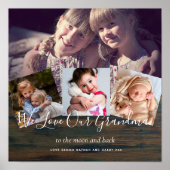 Geschenk für Großmutter Opa FotoCollage Großeltern Poster (Vorne)