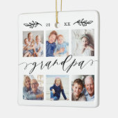 Geschenk für Großvater | Entenkinder - FotoCollage Keramikornament (Links)