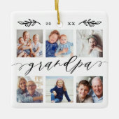 Geschenk für Großvater | Entenkinder - FotoCollage Keramikornament (Vorderseite)