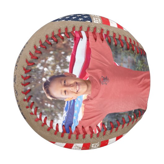 Geschenk für Großvater Foto Keepake Baseball (Vorderseite Links)