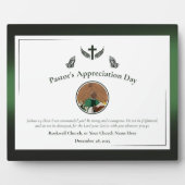 Geschenk für Grüne Pastor-Feier Fotoplatte (Vorderseite)