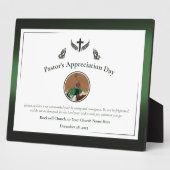 Geschenk für Grüne Pastor-Feier Fotoplatte (Seite)