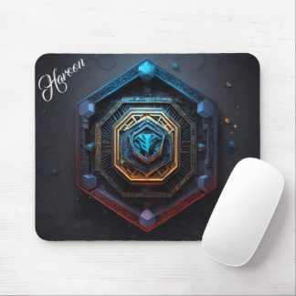 Geschenk für Haroon Modern 3D Foto Grid Mousepad