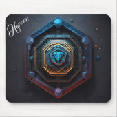 Geschenk für Haroon Modern 3D Foto Grid Mousepad (Vorne)