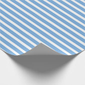 Geschenk für hellblaue und weiße Streifen Geschenkpapier (Ecke)