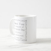 Geschenk für Hochzeitsgäste Kaffee Tasse (Vorderseite Links)