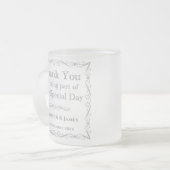 Geschenk für Hochzeitsgäste Mattglastasse (Vorderseite Links)