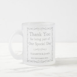 Geschenk für Hochzeitsgäste Mattglastasse