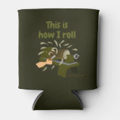 Geschenk für Holz So Roll ich Cartoon Lathe Dosenkühler (Vorderseite)