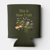 Geschenk für Holz So Roll ich Cartoon Lathe Dosenkühler (Rückseite)