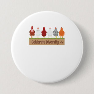 Geschenk für Hühnerliebhaber Farm Pet Celebrate Button