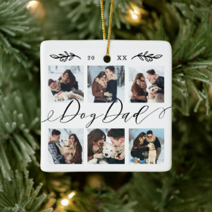 Geschenk für Hund-Vater  Keepake Family Foto Coll Keramikornament