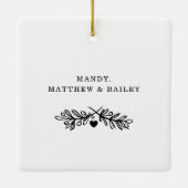 Geschenk für Hund-Vater| Keepake Family Foto Colla Keramikornament (Rückseite)