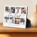 Geschenk für Hunde-Vater | Family Foto Keepake Col Fotoplatte<br><div class="desc">Schicke deinem Hundevater ein wunderschönes personalisiertes Geschenk, das er für immer schätzen wird. Spezielle personalisierte Foto- und Hundekollektionsplattform, um Ihre eigenen Fotos und Erinnerungen zu zeigen. Unser Design zeichnet sich durch ein einfaches 8-Foto-Collage Grid-Design mit "Hund Vater" aus, das in einem schönen, handgeschriebenen schwarzen Skriptstil entworfen wurde. Jedes Foto ist...</div>