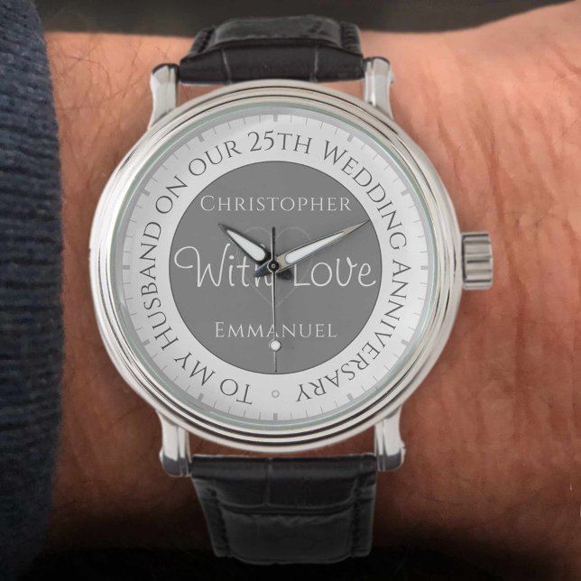 Geschenk für Husband. 25. Hochzeitstag Armbanduhr (Von Creator hochgeladen)