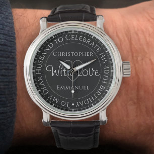 Geschenk für Husband auf seiner 40. Geburtstagssch Armbanduhr
