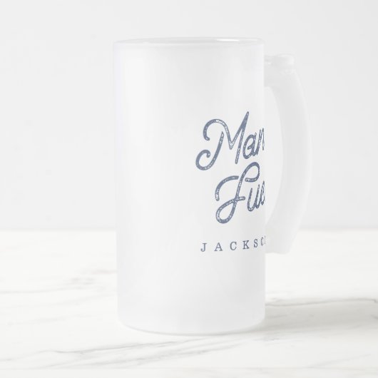 Geschenk für ihn | Stylish Man Fuel Custom Geschen Mattglas Bierglas (VorderseiteRechts)